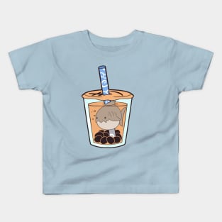 Thai Tea Boba Shark Kids T-Shirt